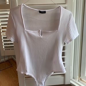Pretty Little Thing White Bodysuit
